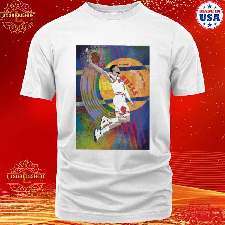 Official Basketball Player A Special For Chicago Bulls Fans Colorful T-shirt