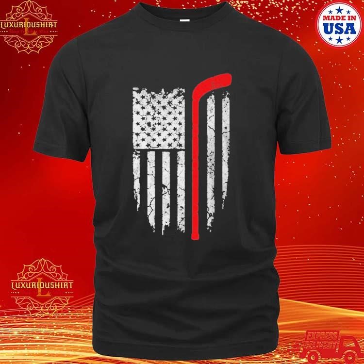 Official Hockey American Flag T-shirt
