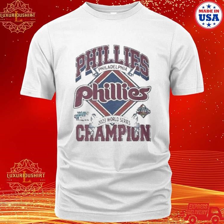 Official Philadelphia Phillies World Series Champions Mlb 1980 2008 And 2023 Baseball Vintage Shirt