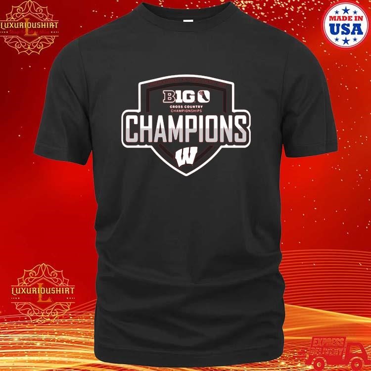 Official Wisconsin Badgers Blue 84 2023 Big Ten Men's Cross Country Champions Locker Room Shirt