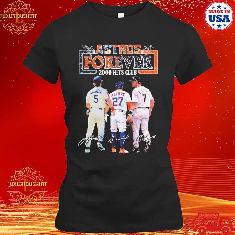 Houston Astros Jeff Bagwell José Altuve And Craig Biggio Signature 2000  Hits Club T-shirt, hoodie, sweater, long sleeve and tank top