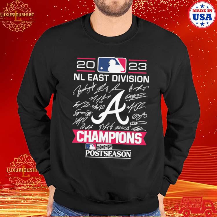 Official Atlanta Braves 2023 Postseason NL East Division Champions  Signatures t-shirt, hoodie, sweater, long sleeve and tank top