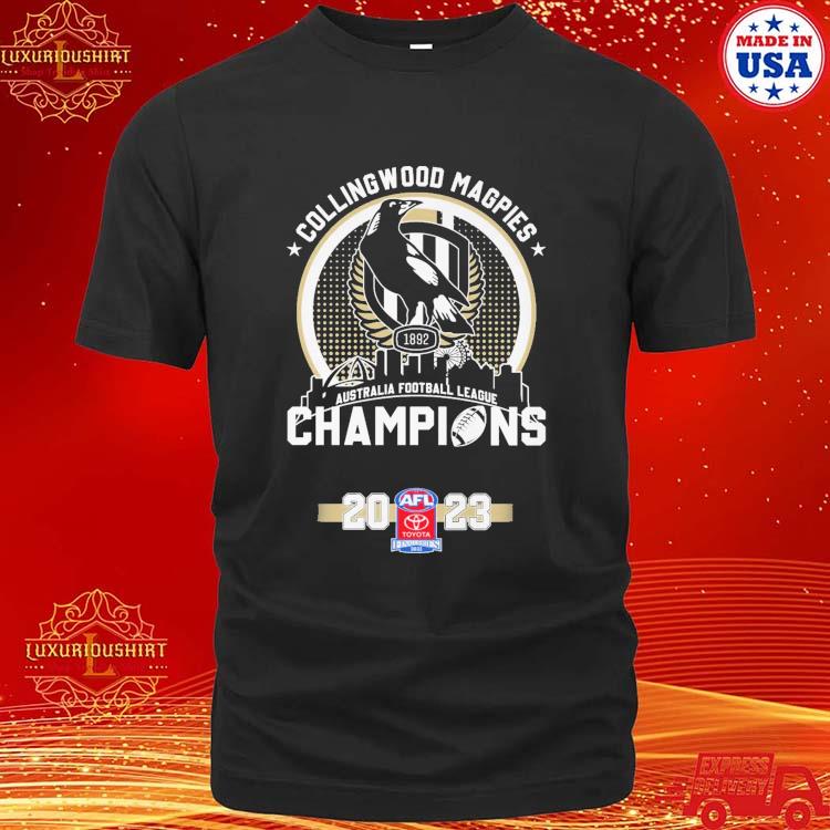 Official Collingwood Magpies Australia Football League Champions Afl Toyota 2023 Finaluries T