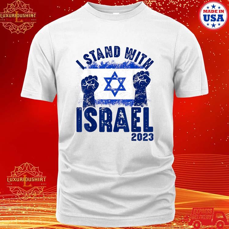 Official I Stand With Israel Support Pray For Israel Flag 2023 Free T-Shirt