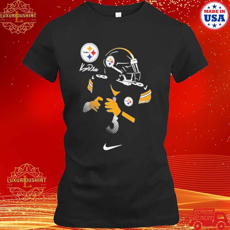 Women's Pittsburgh Steelers Kenny Pickett Nike Black Player Name & Number  T-Shirt