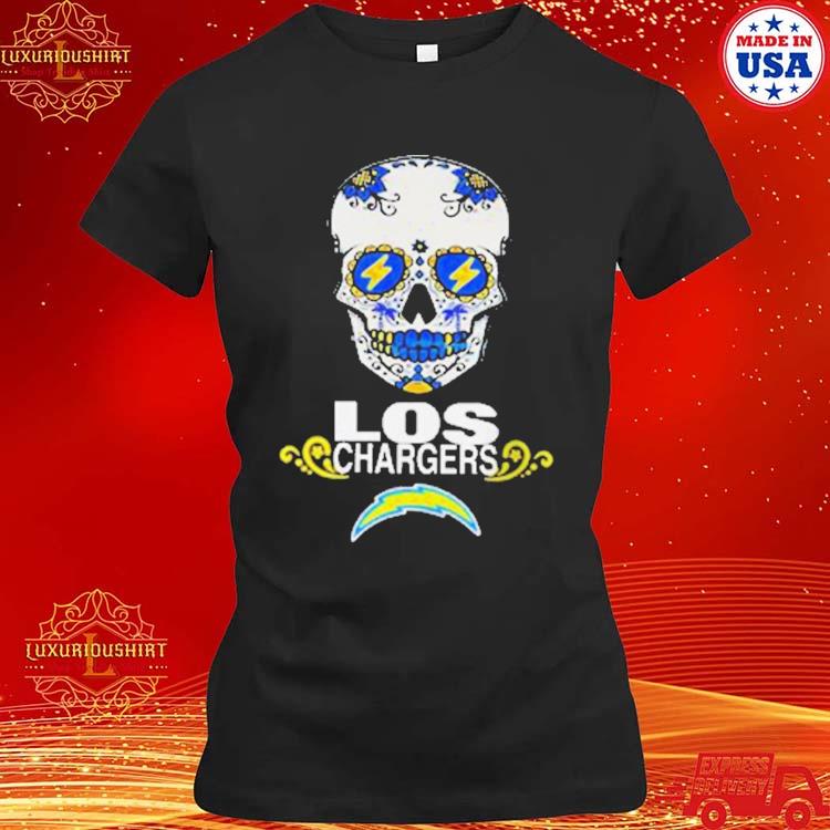 Los Angeles Chargers Shirt 3D Hand Skull For Men And Women