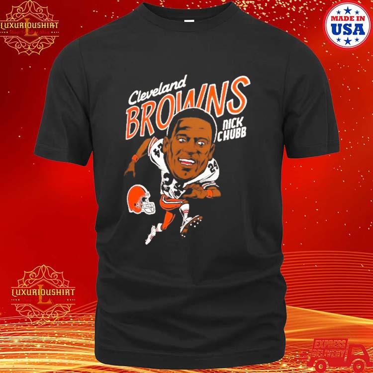 Men's Homage Joe Thomas Brown Cleveland Browns Retired Player Caricature Tri-Blend T-Shirt Size: Medium