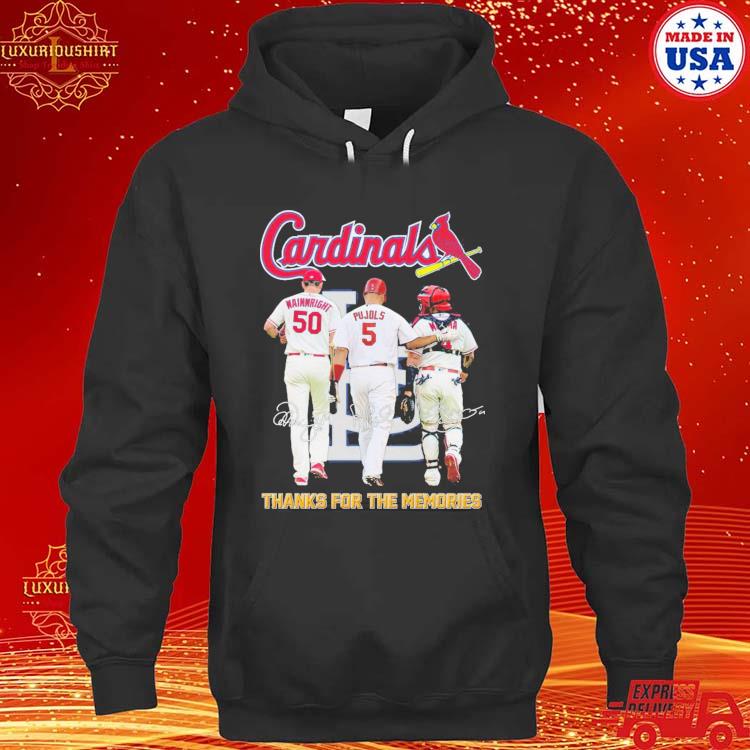 St. Louis Cardinals Adam Wainwright Albert Pujols and Yadier Molina friends  signatures, hoodie, sweatshirt and tank top