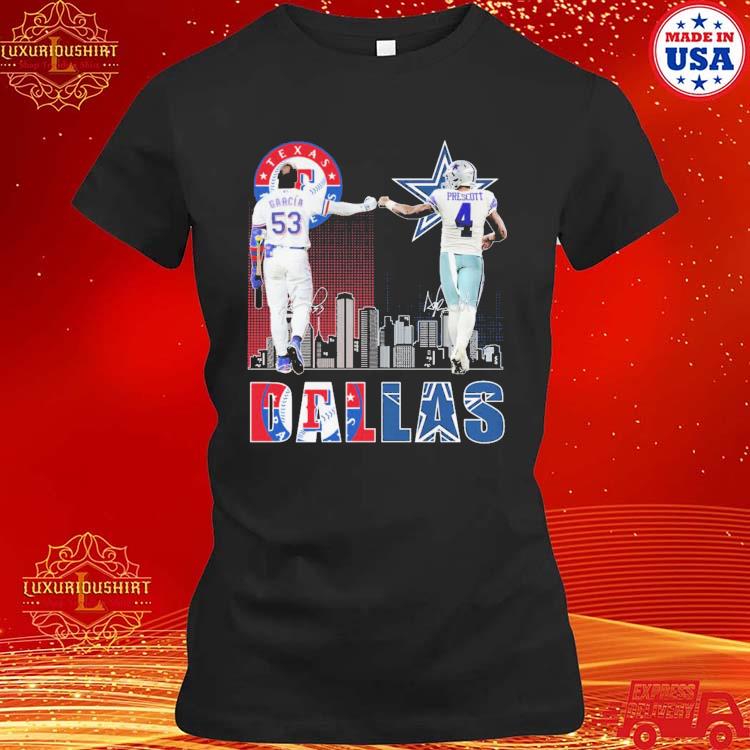 Dallas Adolis García And Dak Prescott Signatures Shirt - Limotees