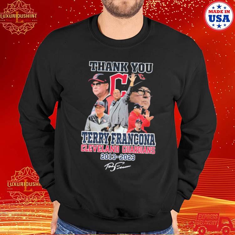 Thank You Terry Francona Cleveland Guardians 2013-2023 Signature Shirt,  hoodie, sweater and long sleeve