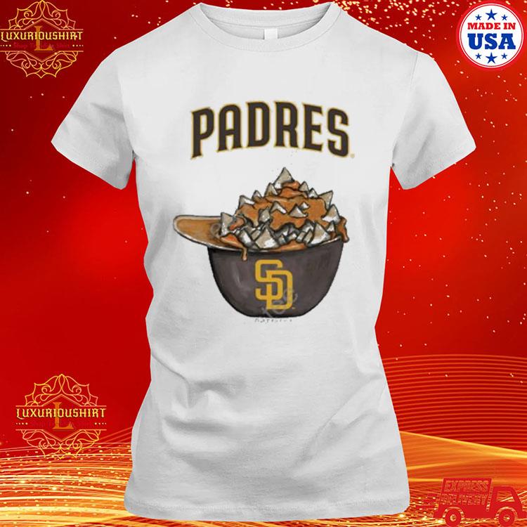 San Diego Padres Tiny Turnip Women's Nacho Helmet T-Shirt - Gold