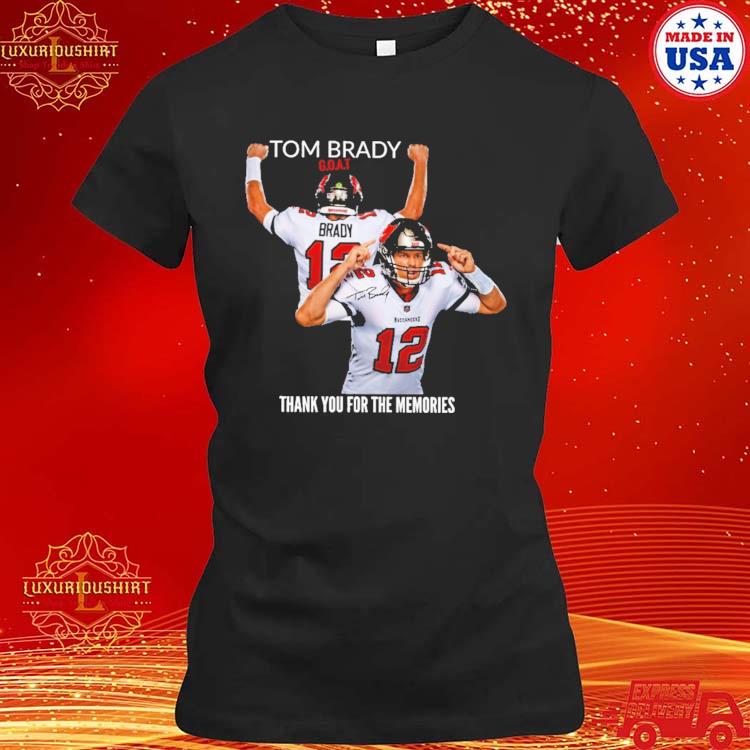 Tom Brady The GOAT 2000-2023 Thank You For The Memories Signature shirt,Sweater,  Hoodie, And Long Sleeved, Ladies, Tank Top