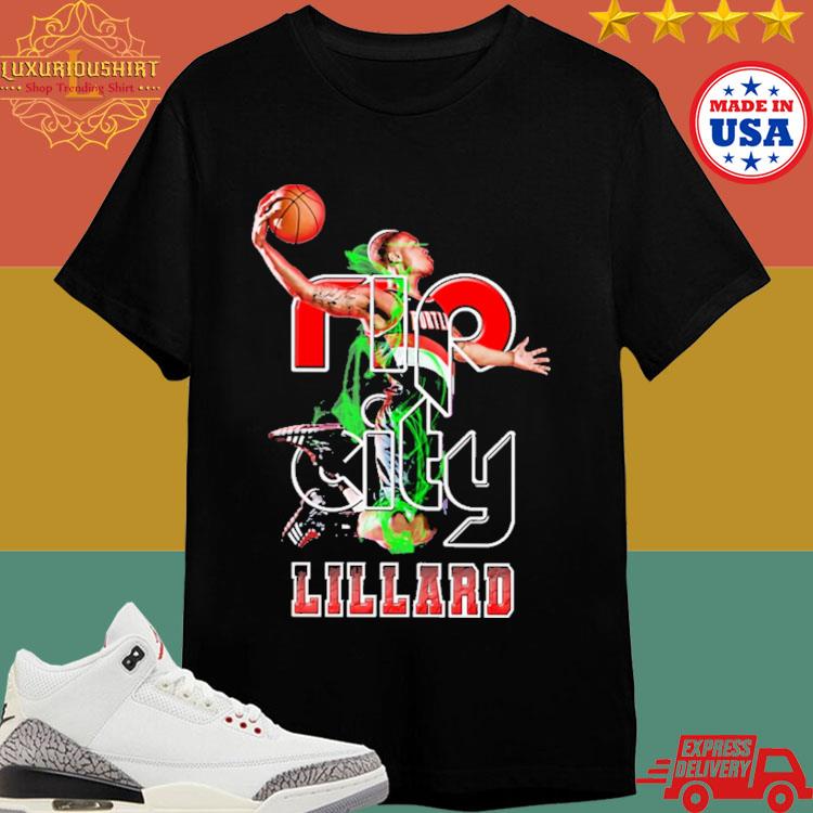 Official Basketball Nba Lillard Rip City Images T-shirt