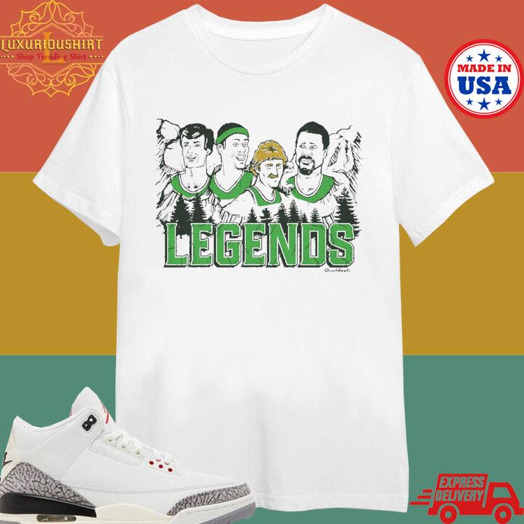 Official Boston Basketball Legends Mount Rushmore T-Shirt
