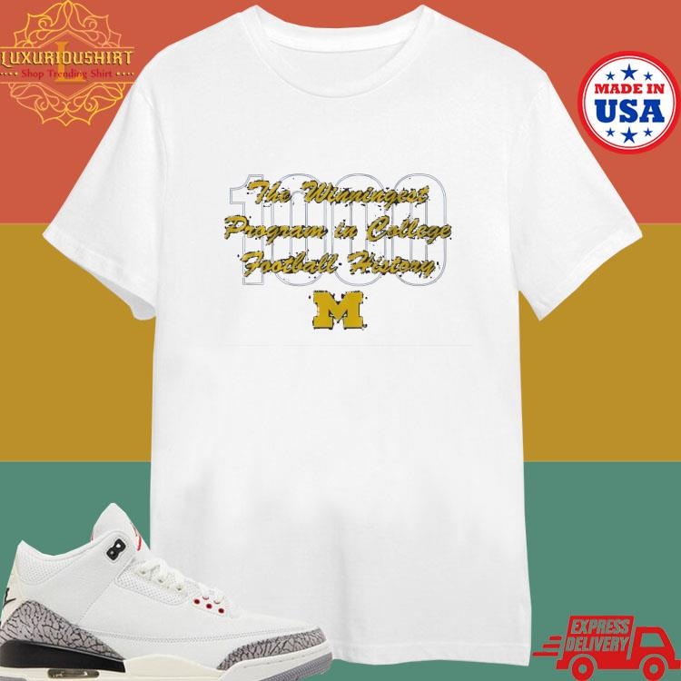 Official Celebrate Michigan’s 1000th Win T-shirt