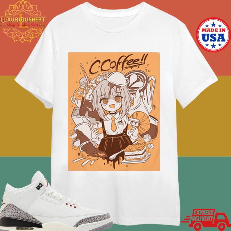 Official Coffee Caffeine Anime Loli Girl T-shirt