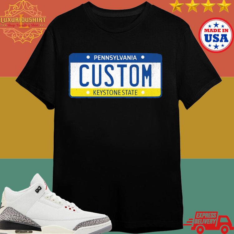 Official Custom Pennsylvania License Plate Shirt