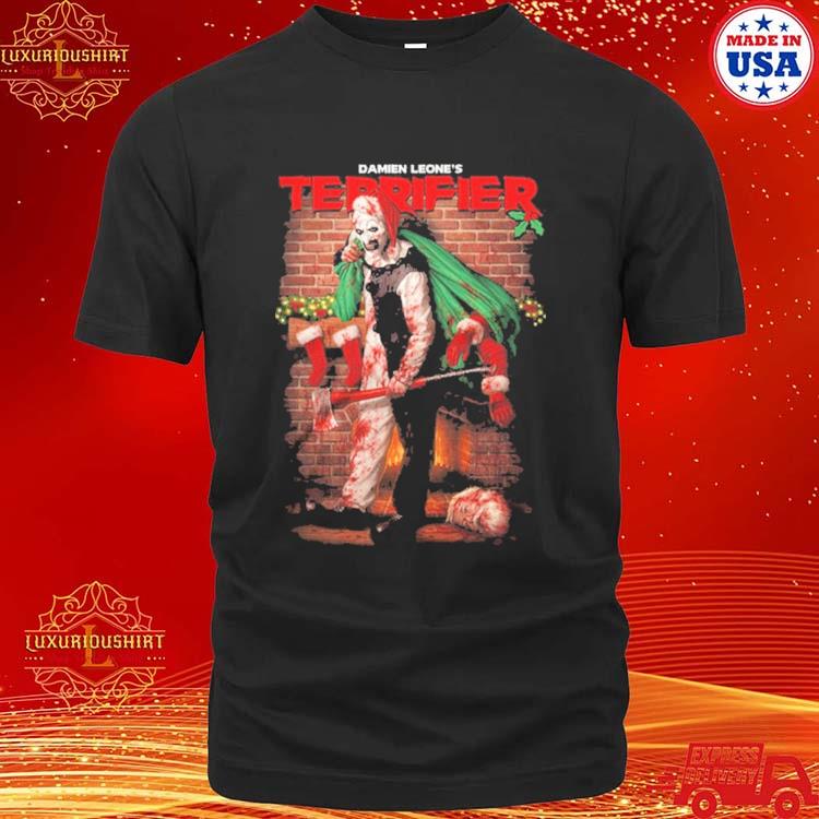 Official Damien Leone Terrifier Art Claus Christmas Shirt