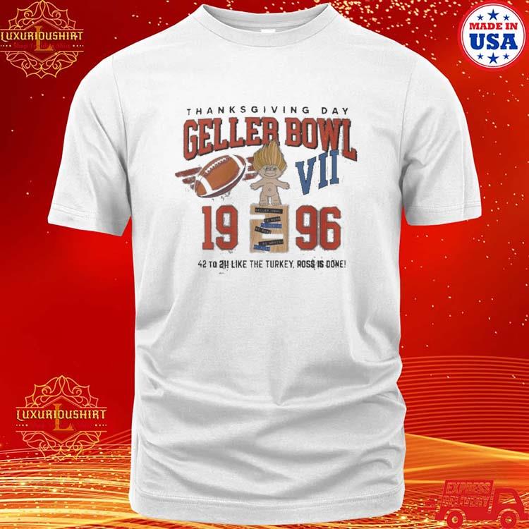 Official Friends Thanksgiving Geller Bowl College Letters T-shirt
