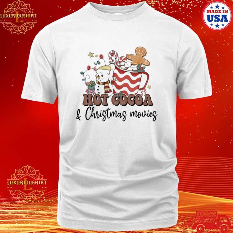 Official Hot Cocoa And Christmas Movies Christmas decorations T-shirt