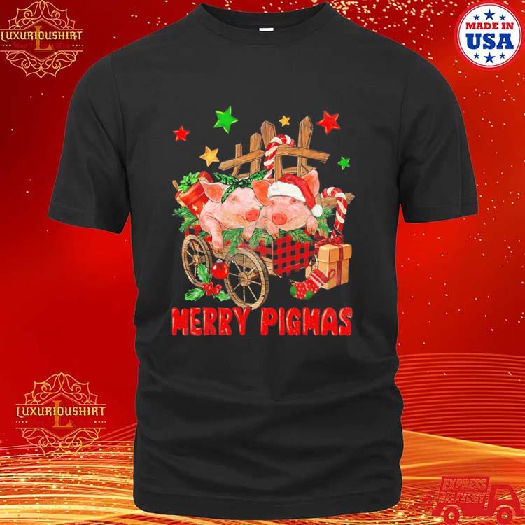 Official merry Pigmas Funny Pig Christmas Candy Cane Xmas Farm Life T-shirt