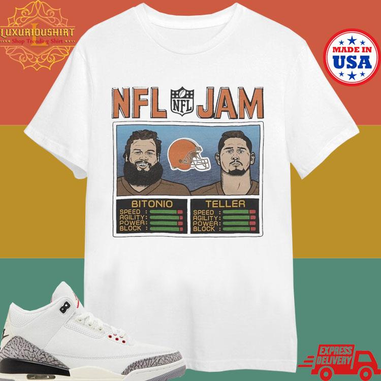 Official Nfl Jam Browns Bitonio And Teller Shirt