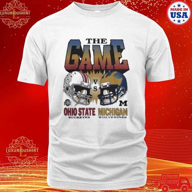 Official ohio State Buckeyes Vs Michigan Wolverines The Game Vintage 47 Helmet Shirt