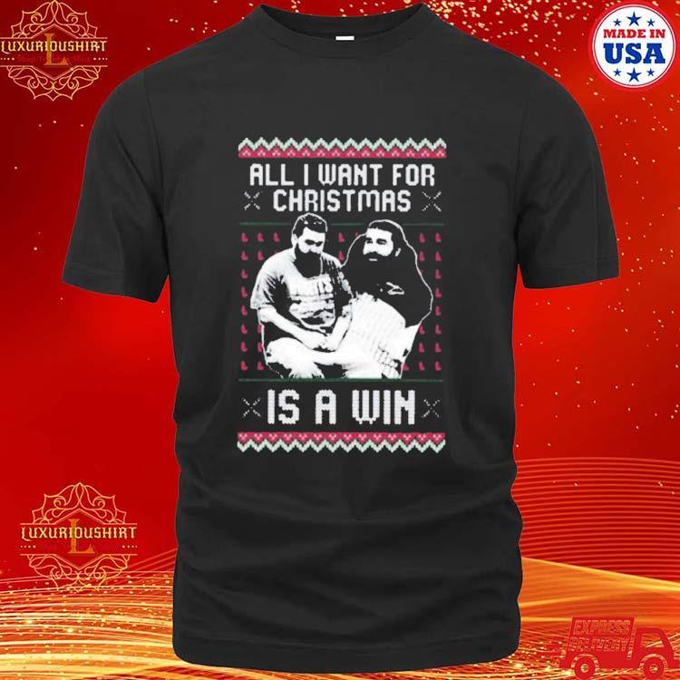 Official Pardon My Take All I Want For Christmas Is A Win T-Shirt