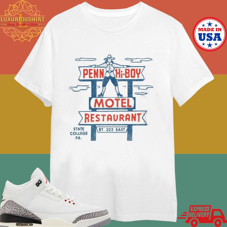 Official Penn Hiboy Motel Restaurant State College Pa Rt 322 East Shirt