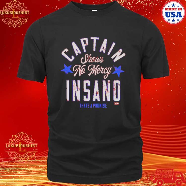Official Top Rope Tuesday Limited Edition Captain Insano No Mercy T-shirt