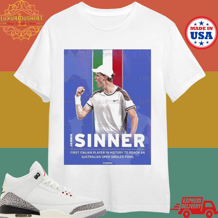 Official Congratulations Forza Jannik Sinner First Italian Player In History To Reach An Australian Open T-shirt