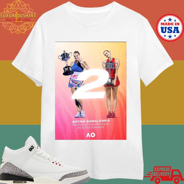 Official Crown Defended Aryna Sabalenka First Back-to-back Aus Open Grand Slam 2024 Since 2013 Azarenka 2023-2024 Champion T-shirt