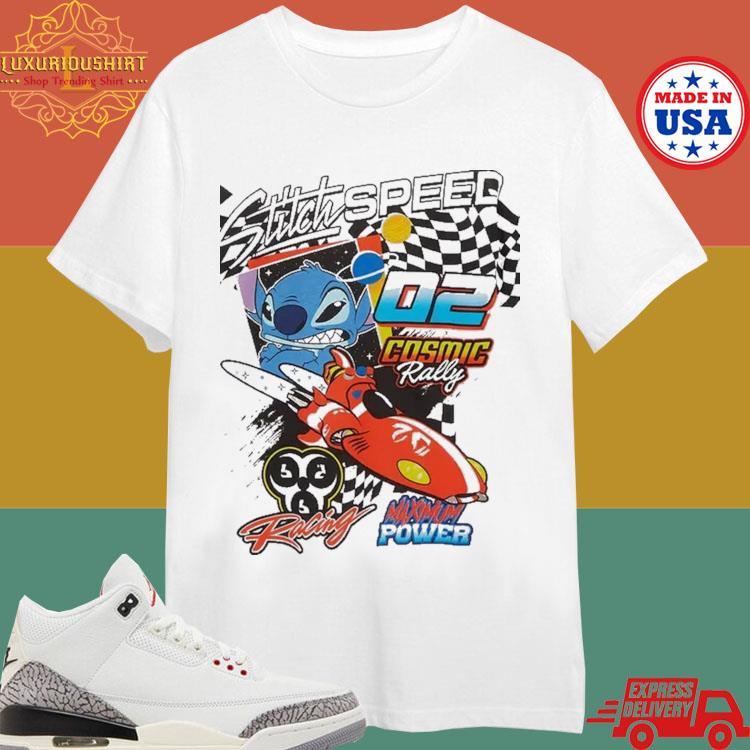 Official Disney Lilo & Stitch Cosmic Racing 02 Maximum Power T-shirt