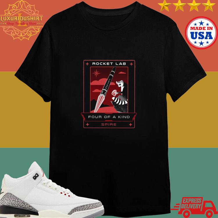Official Rocket Lab Four Of A Kind Spire T-shirt