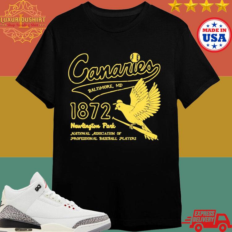 Official Baltimore Canaries Maryland Vintage Defunct Baseball Teams T-shirt