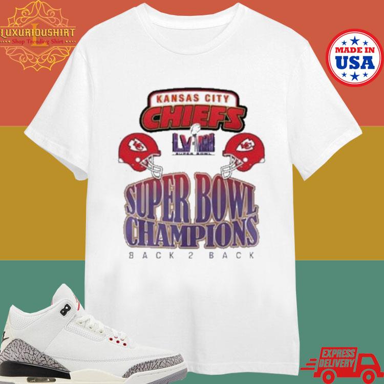Official Kansas City Chiefs Super Bowl Champions Back 2 Back Shirt