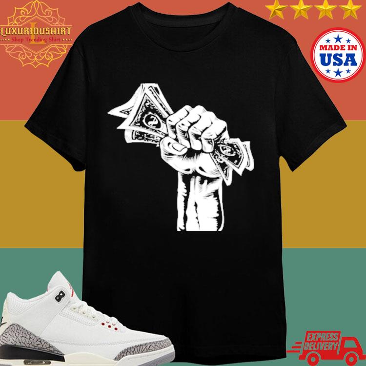 Official Khan Capital Hand And Money T-shirt
