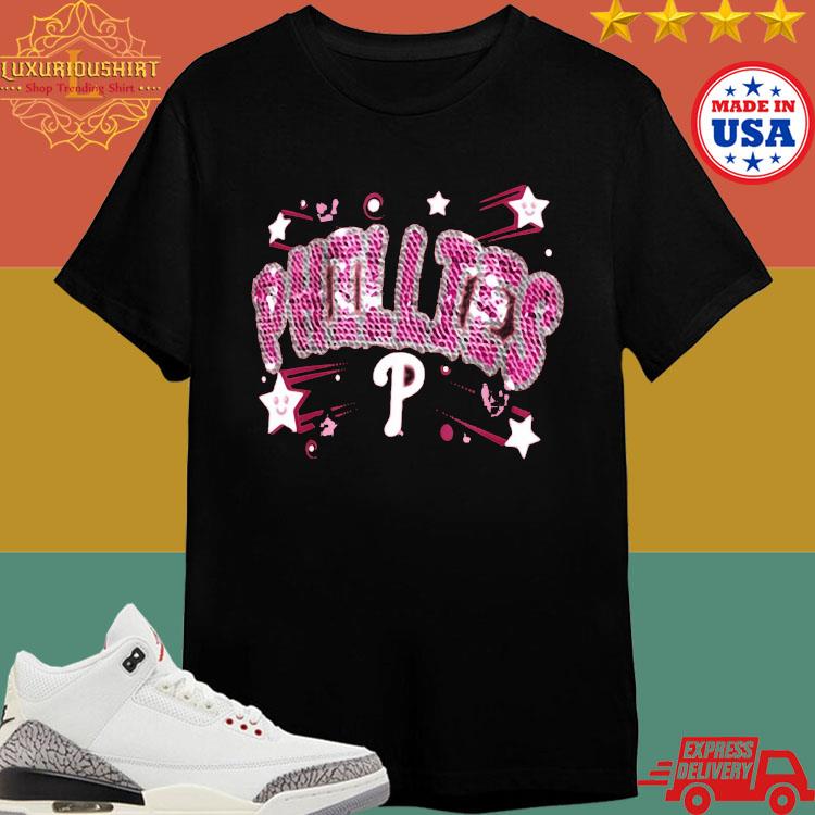 Official Philadelphia Phillies New Era Girls Youth Sequin Shirt