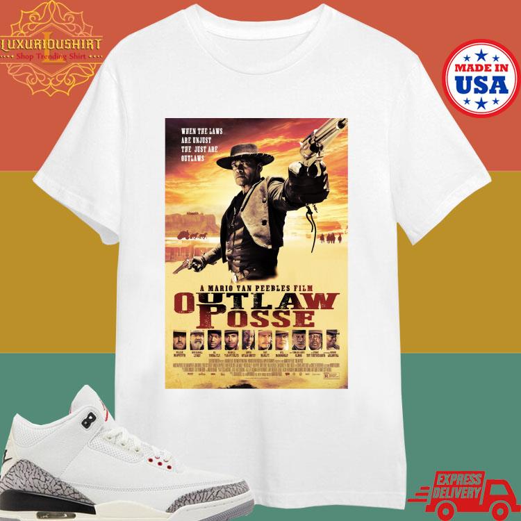 Official A Mario van peebles film outlaw posse T-shirt