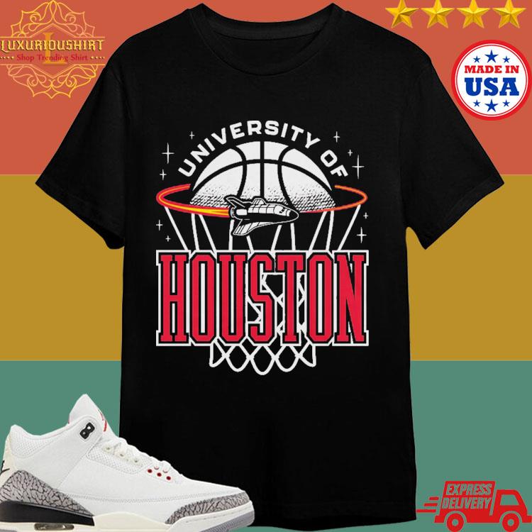 Official Houston Cougars Basketball Retro Rocket T-shirt