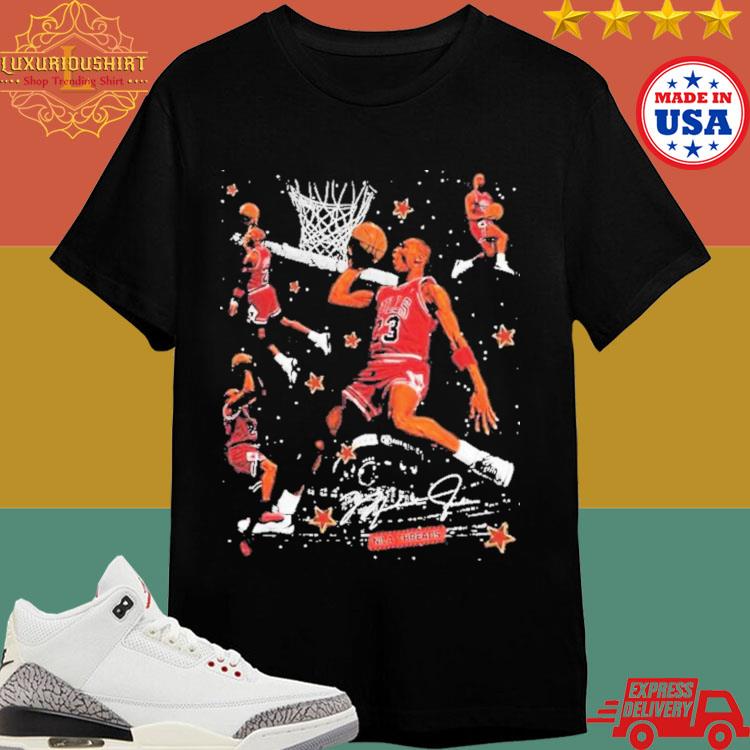 Official Michael Jordan Space Signature Shirt