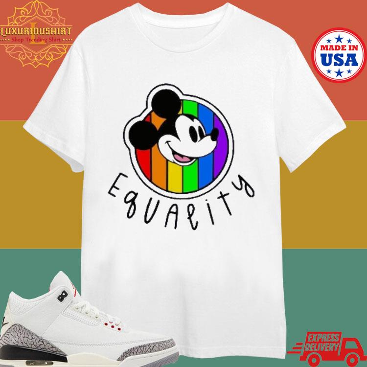 Official Pride Disney Gay Lesbian Equality Rainbow LGBTQ T-Shirt
