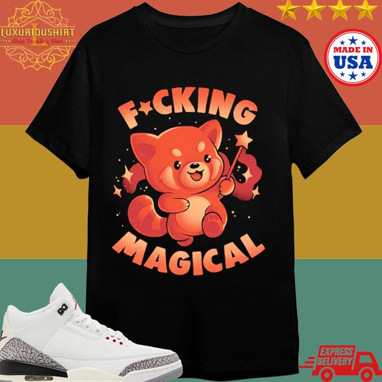 Official Red Panda Magic Funny Cute Wizard Red Panda T-shirt