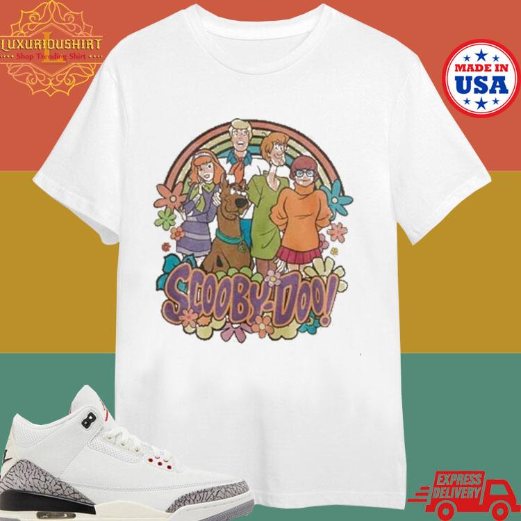 Official Scooby Doo Rainbow Gathering Cream T-shirt