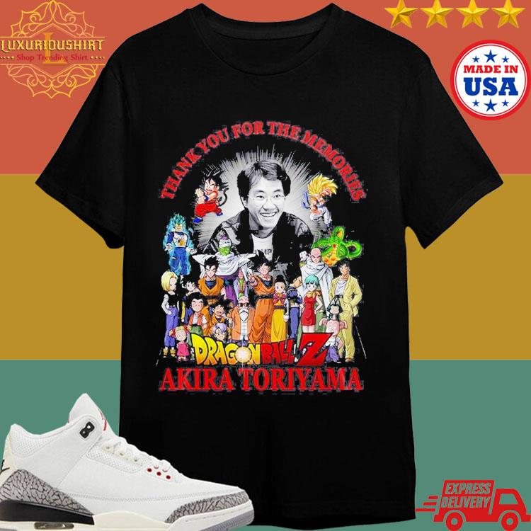 Official Thank You For The Memories Dragon Ball Z Akira Toriyama Shirt