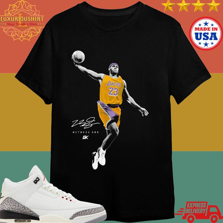 Official Witness 40k will be available Rookie Bron x Lakeshow T-shirt