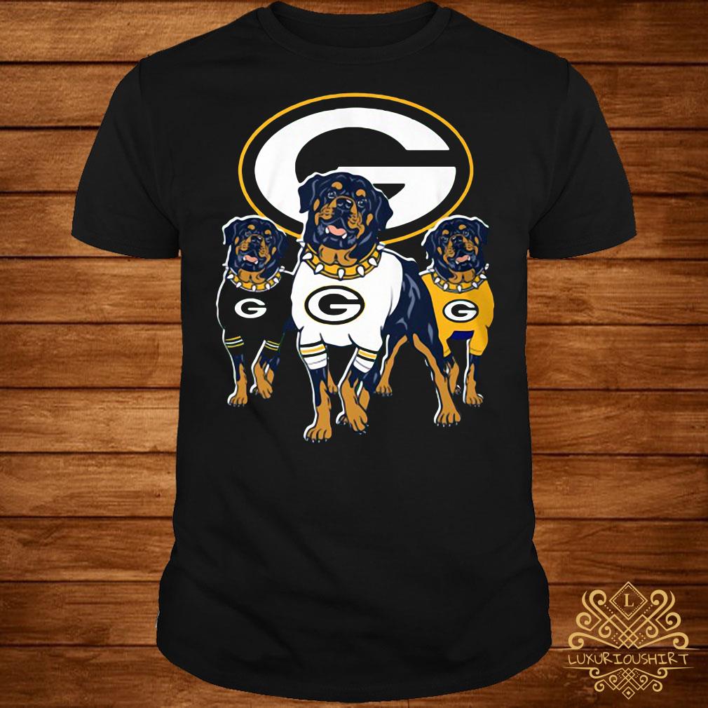 Green Bay Packers Rottweiler dog shirt - Kingteeshop