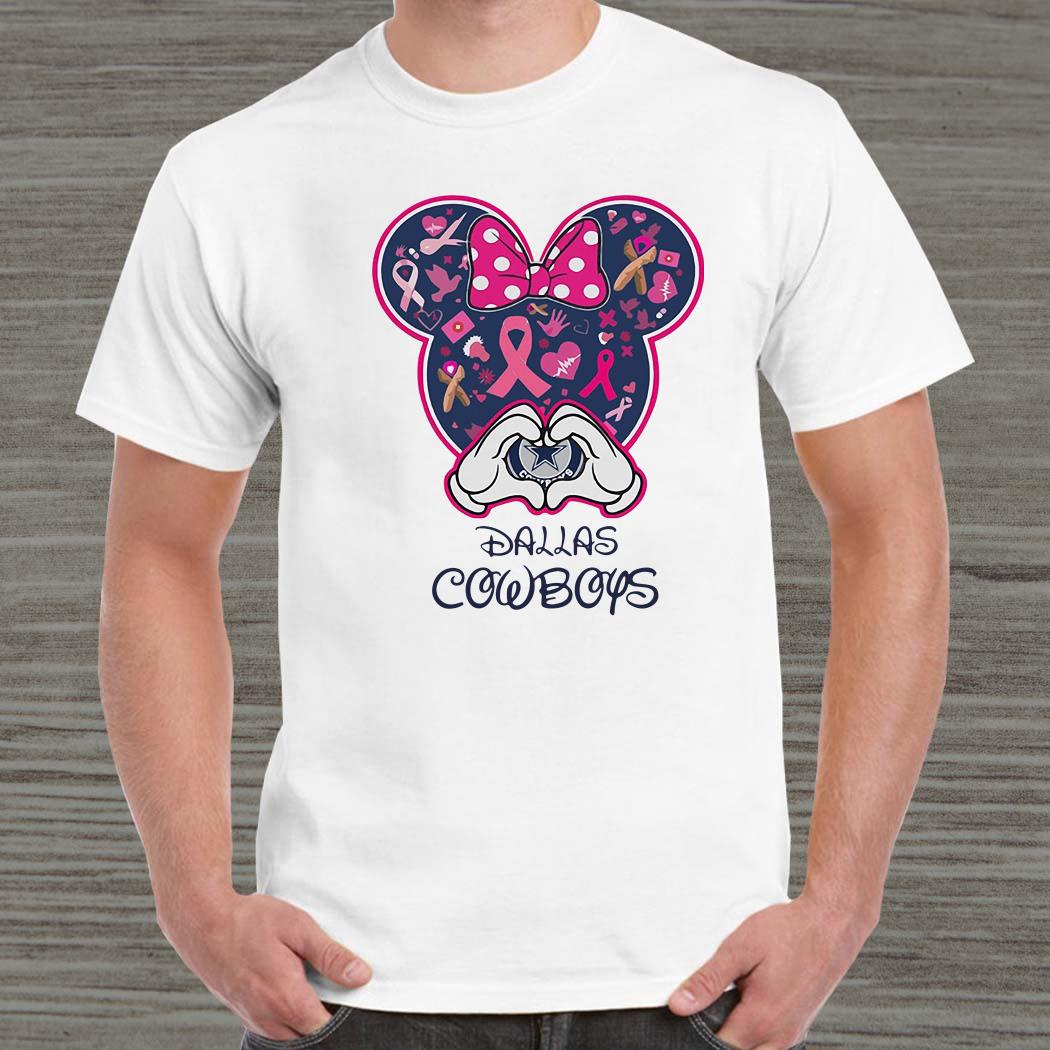 Dallas Cowboys Minnie mouse Breast Cancer Awareness shirt, sweater, long  sleeved and hoodie