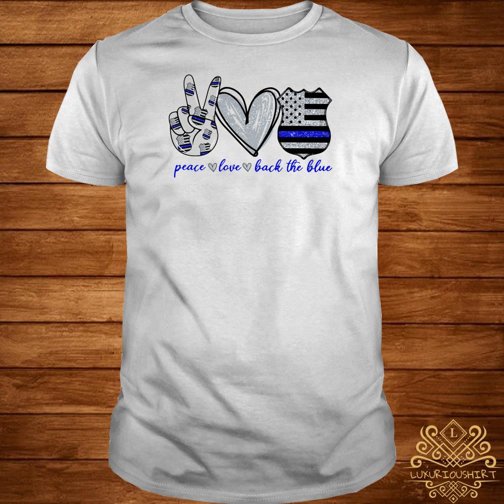 peace love back the blue shirt