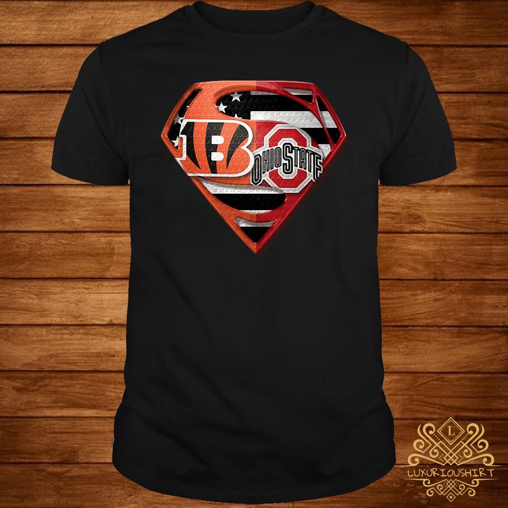 Cincinnati Bengals and Ohio State Buckeyes inside Superman logo